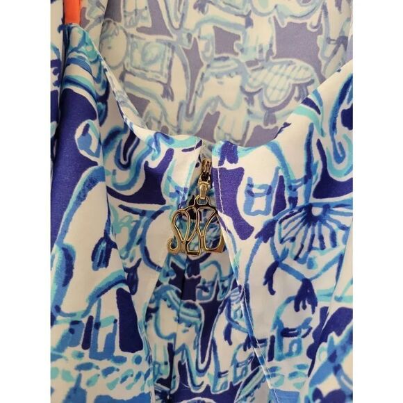 Lilly Pulitzer Celyn Elephant Print Romper 4 - Picture 7 of 12